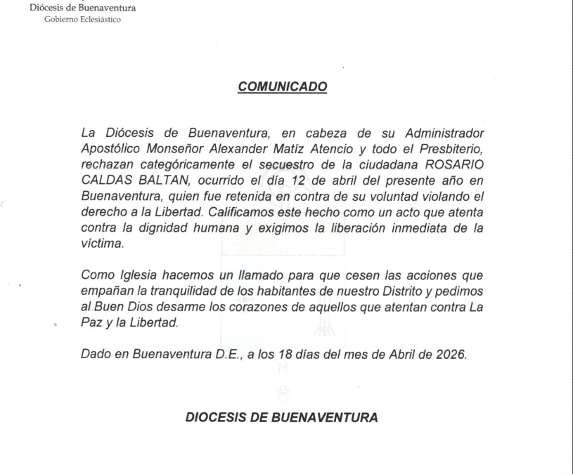 Comunicado Rechazo Secuestro Abril 18 2026