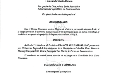 Decretos y Ratificacióin – Administración Apostólica Abril 2026