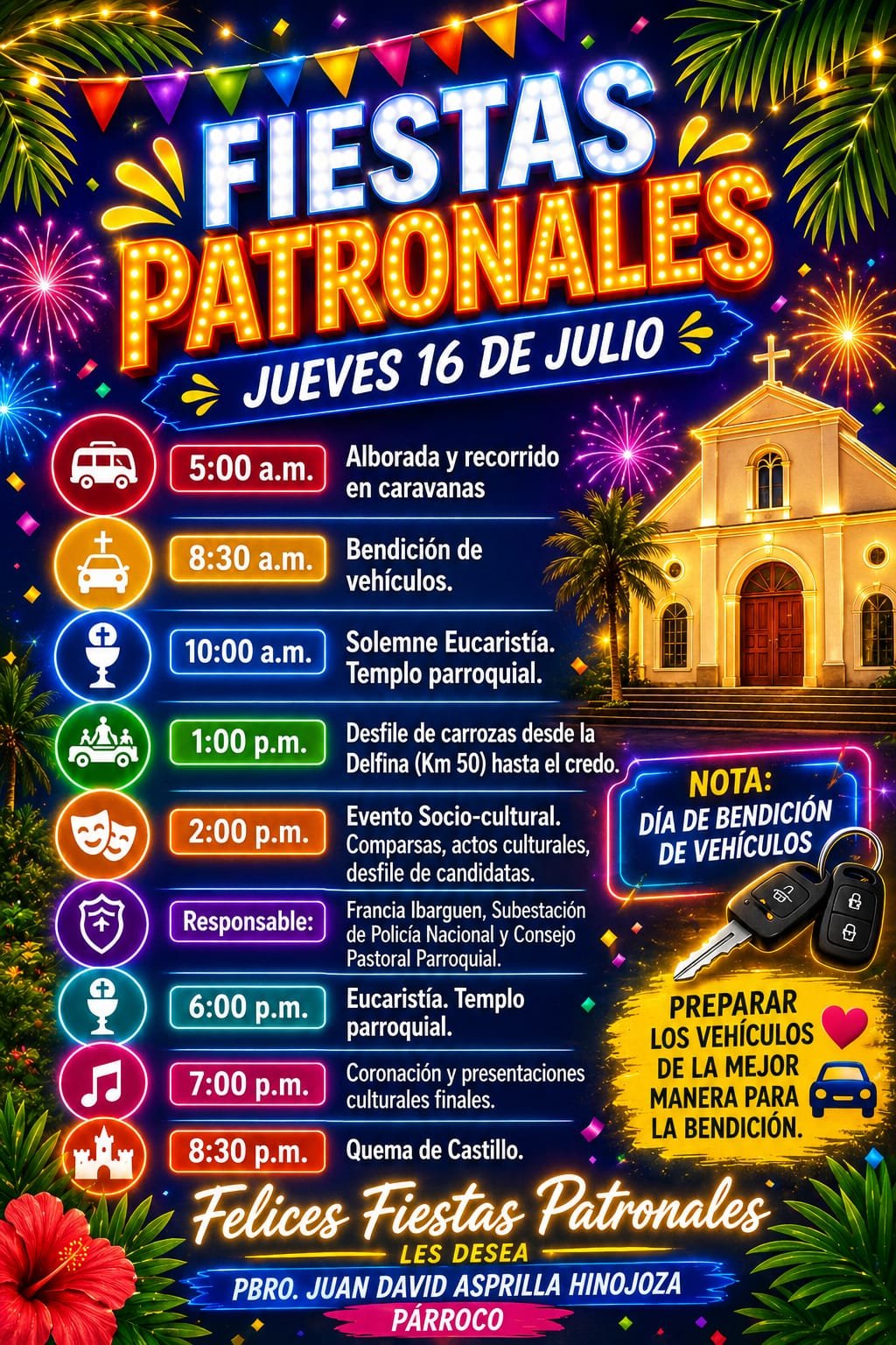 Programación Fiestas Patronales Nuestra Señora del Carmen 2026