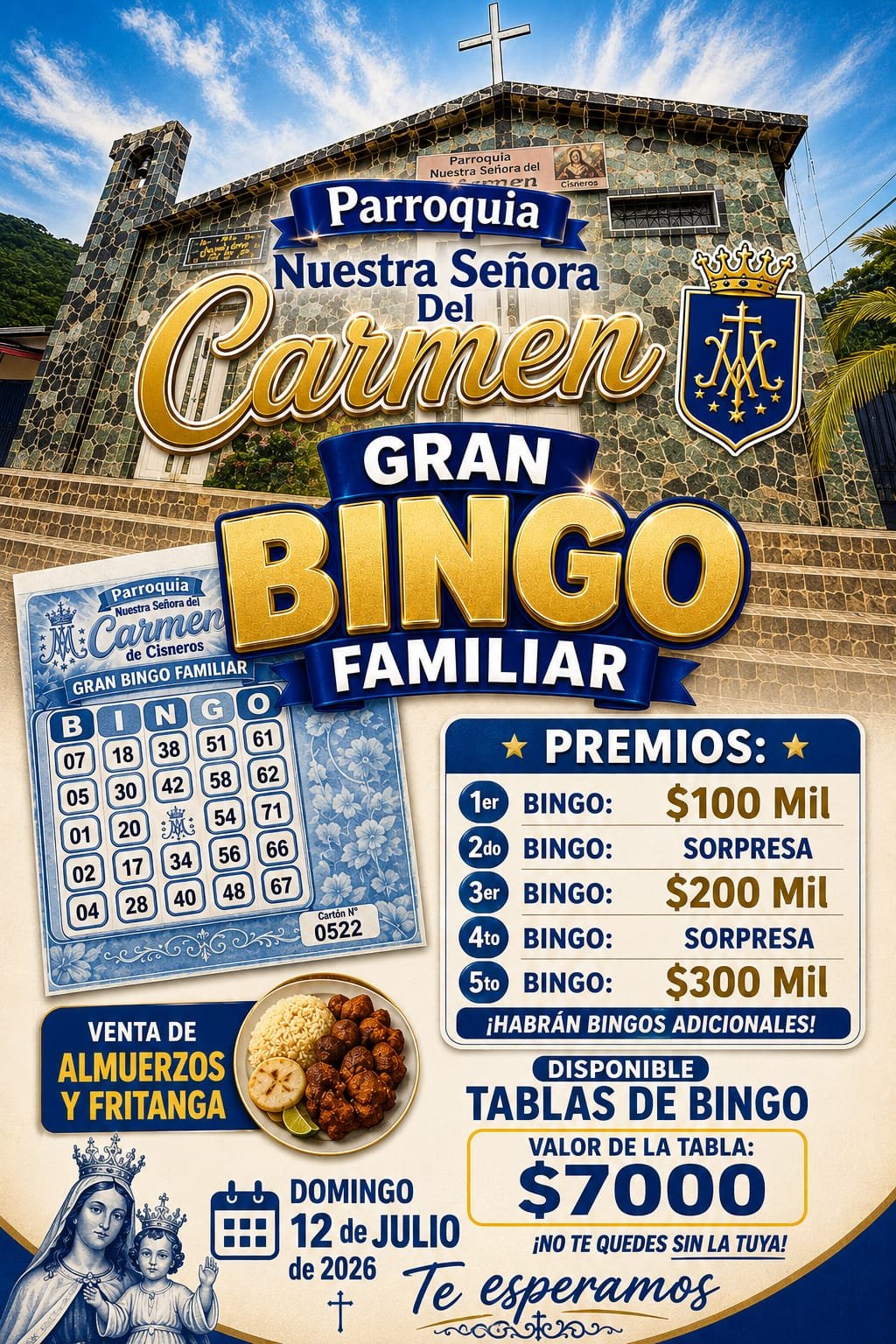Gran Bingo Nuestra Señora del Carmen 2026